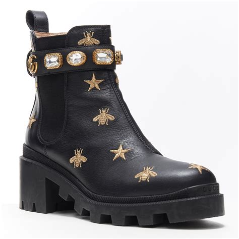 gucci shoes with gems|gucci boots gems.